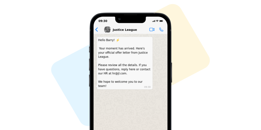 Offer Letter Link Template for WhatsApp