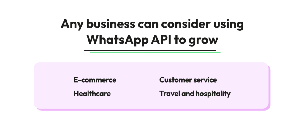 Industries that can use WhatsApp API