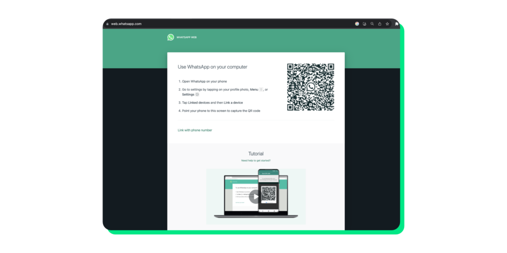 Scan WhatsApp Web QR to install WhatsApp on two devices