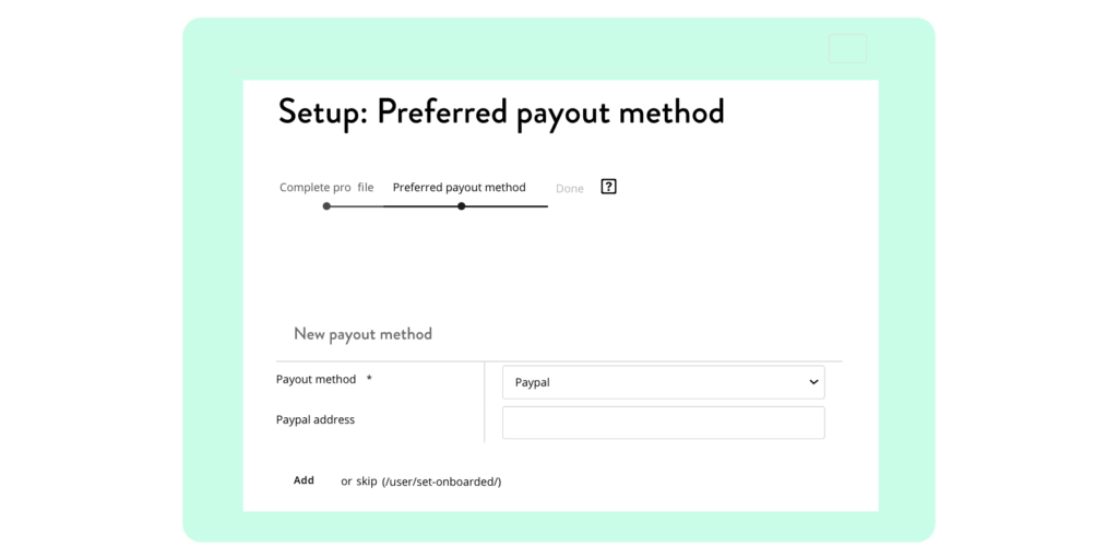 Setup Payout Method for Affiliate Program