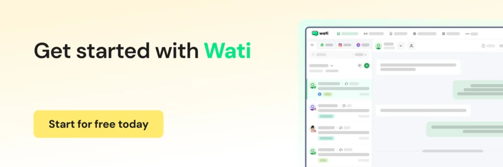 Sign up for a free Wati trial today 
