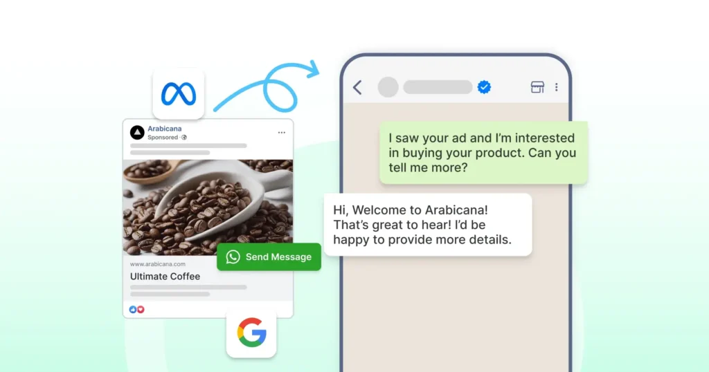 Capturing new leads through Meta’s click-to-WhatsApp ads that open chats instantly