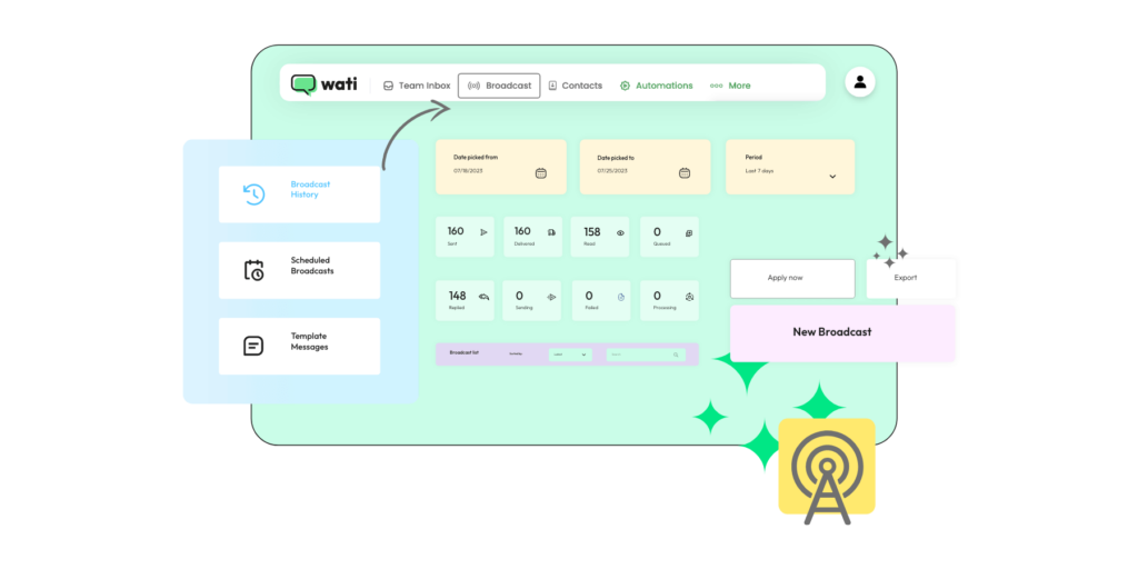 Use WhatsApp API Broadcast feature for organic marketing