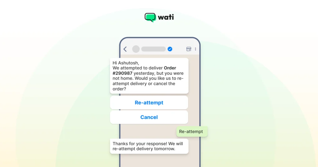 Order delivery message to confirm that the customer was unable to receive the order and politely request rescheduling.