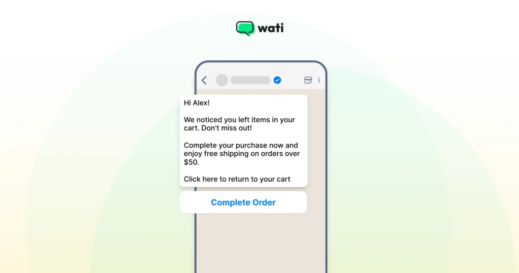 Reminding customers that they have abandoned some items in their cart and nudging them to checkout