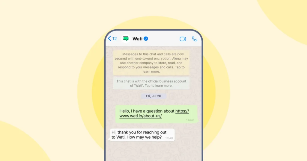 whatsapp verification by Wati 