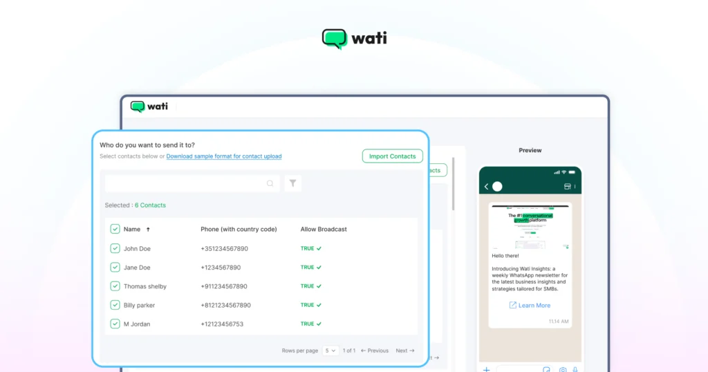 schedule and send whatsapp message to your prospects based on their interest and preferences