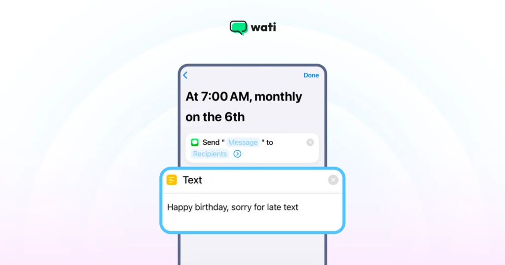 creating a trigger point on which the messages will go to the recipient