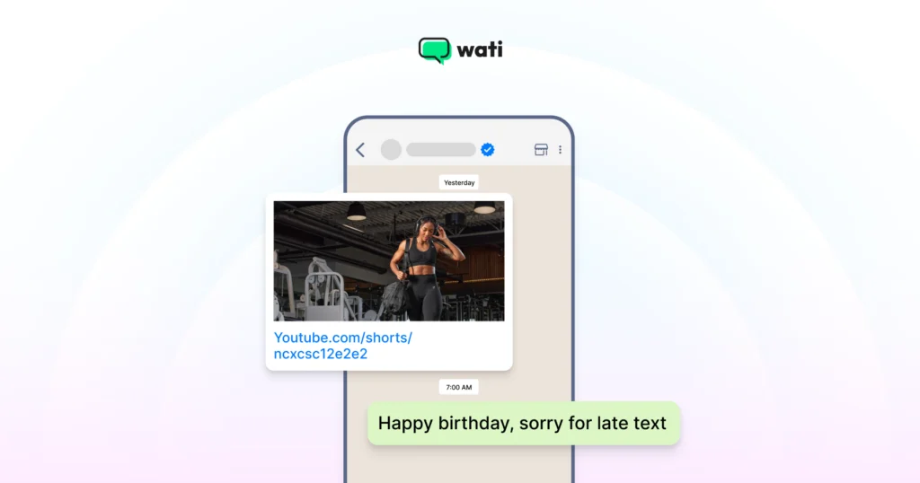 selecting "message through whatsapp" to keep the automation organized