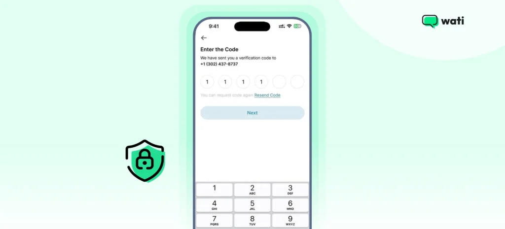 enter verification code on WhatsApp 