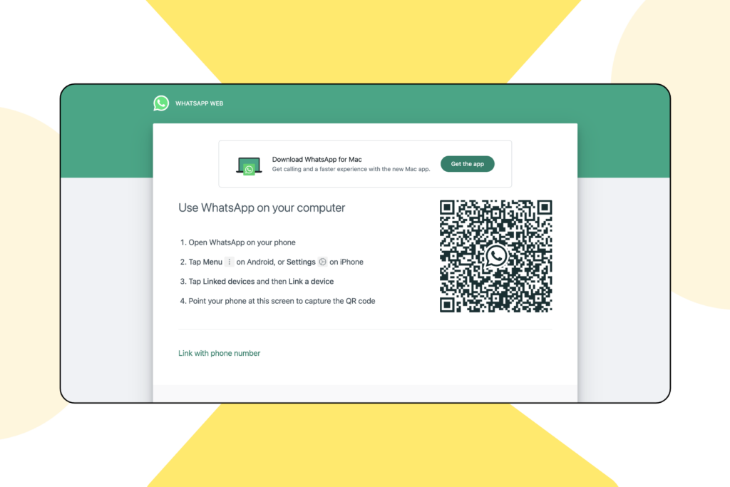 Screenshot of a WhatsApp Web QR Code webpage