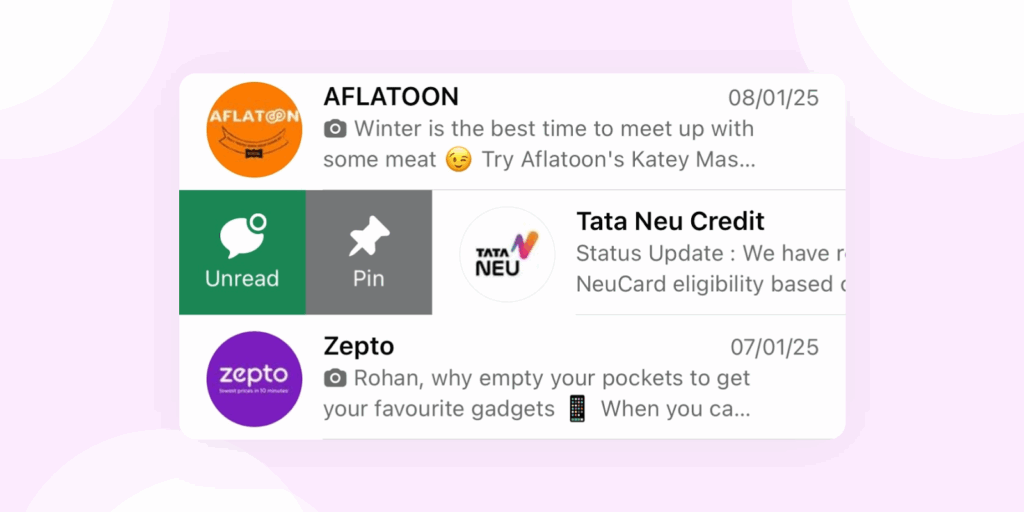 Pinning chats on WhatsApp on iOS