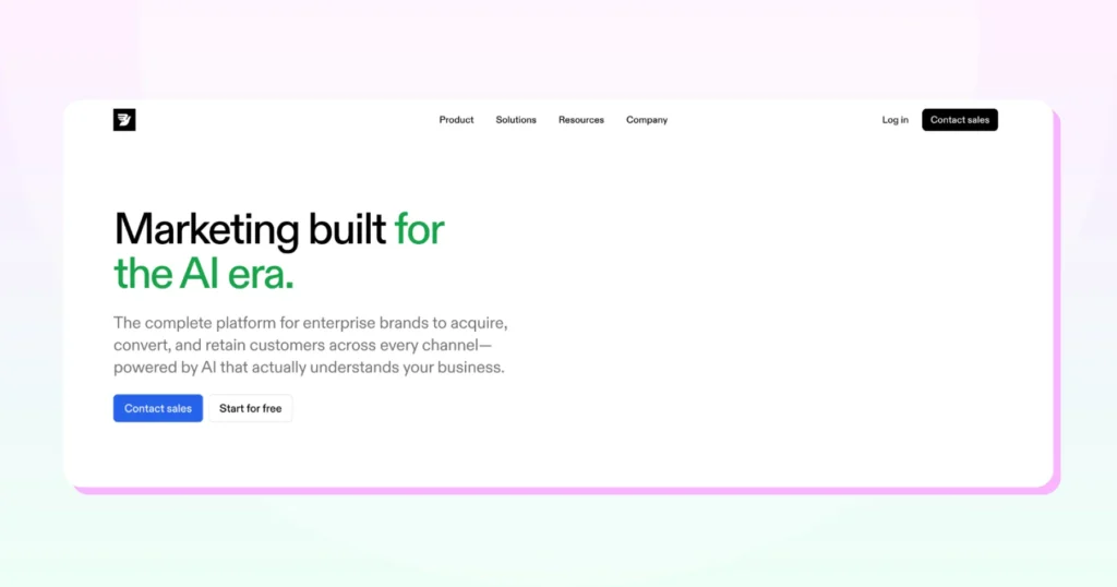 Bird homepage displaying its omnichannel communication workspace with AI that unifies WhatsApp, SMS, email, and voice messaging