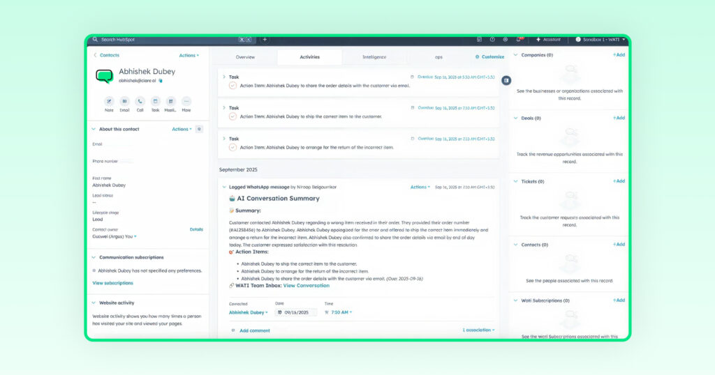 summarzing conversations with ai-powered intelligence to support sales agents