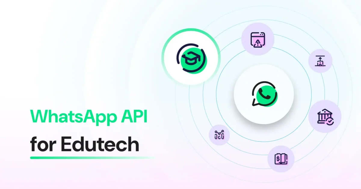 A complete guide explaining how WhatsApp API can be used by EdTech platforms to engage students, parents, and educators at scale