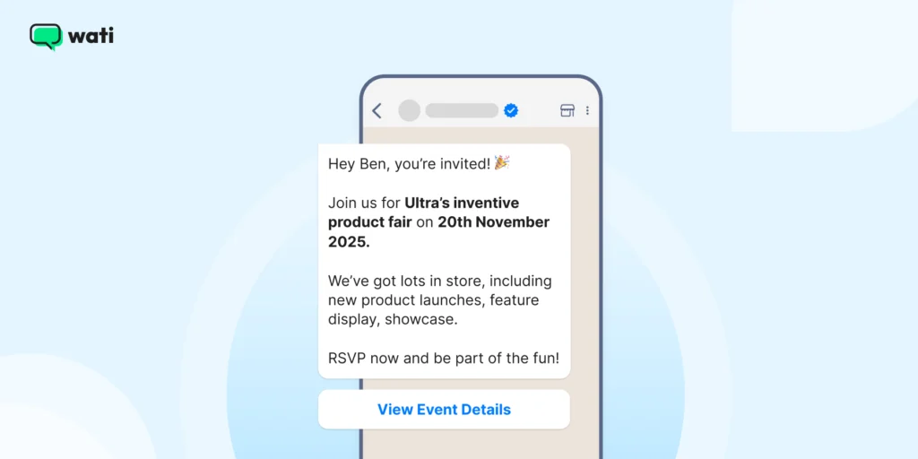 event invitation for loyal customers who repeat purchases.