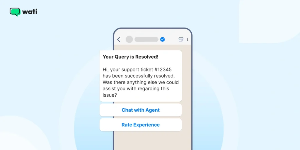 request for feedback or rating to improve service efficiency
