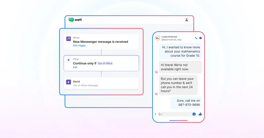 Setting keyword triggers on Instagram using Wati 