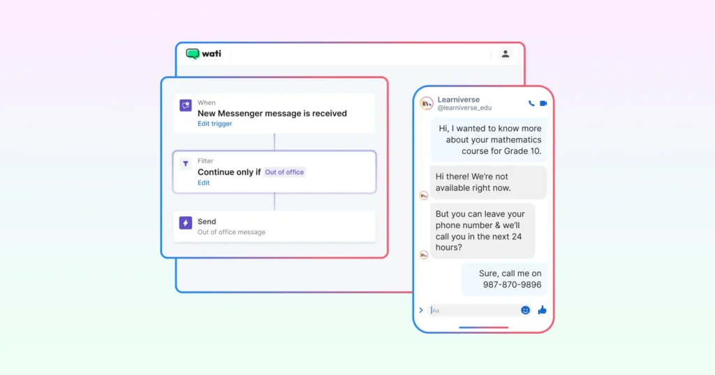 Setting message triggers on Instagram for automation inside a team inbox 