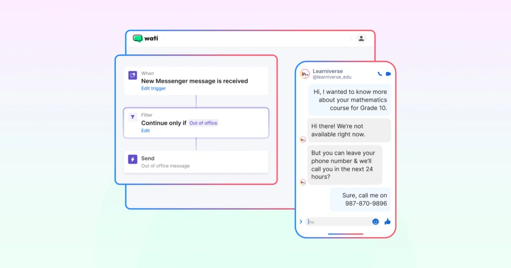 trigger a whatsapp follow up for the new lead captured on WhatsApp