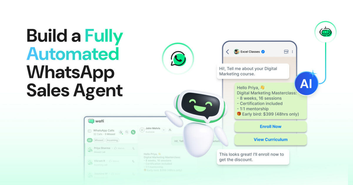 how to build fully automated whatsapp sales agent