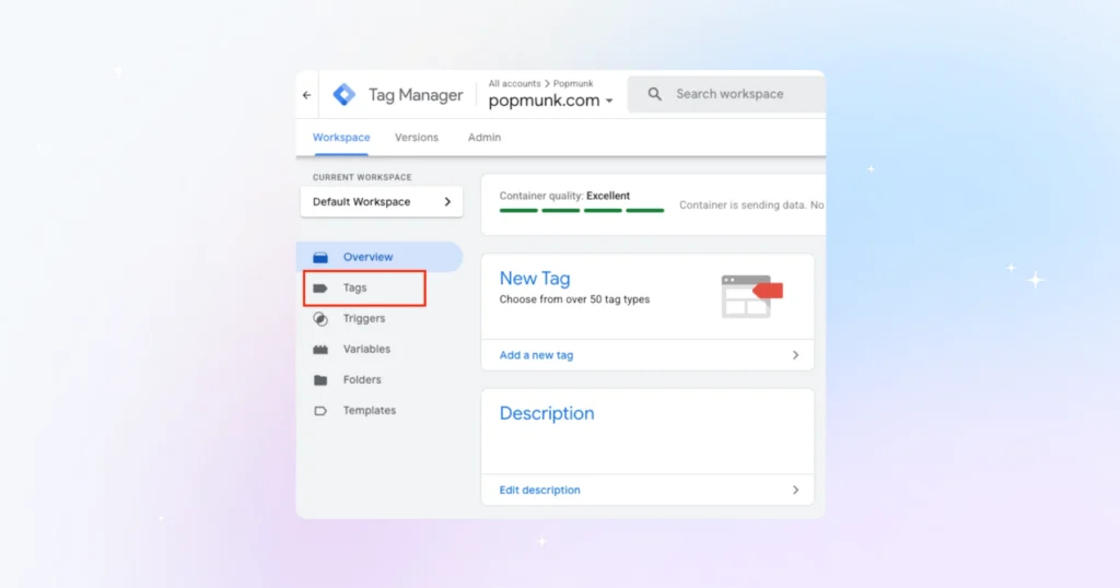 In the Tags section, choose New Tag