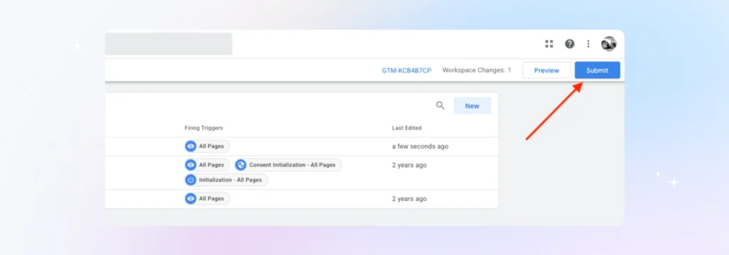Click Submit to publish 
