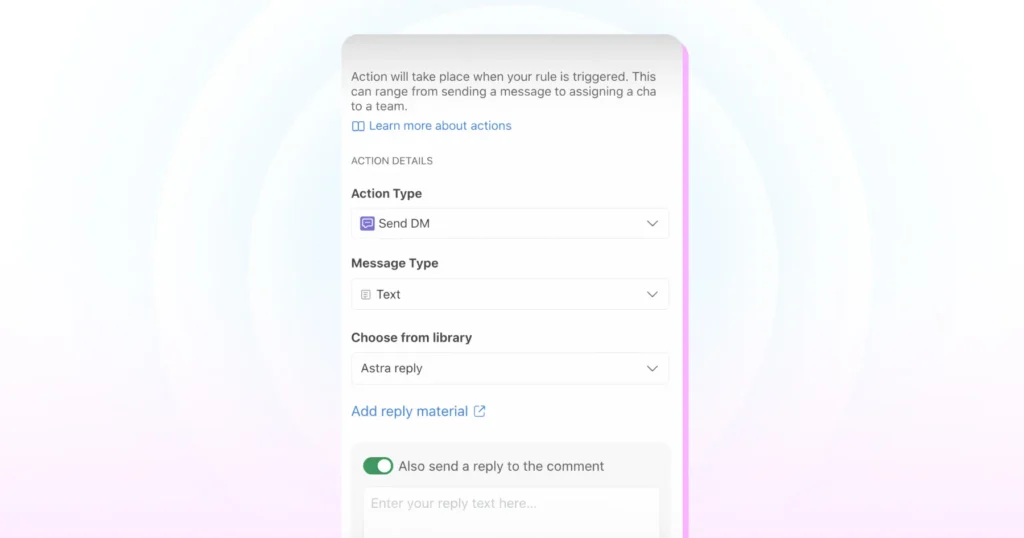 Setting up a trigger inside Wati for private DM