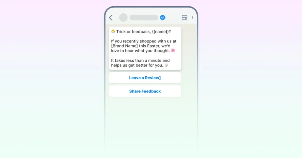 The Easter Feedback / Review Request (Social Proof Collection)
