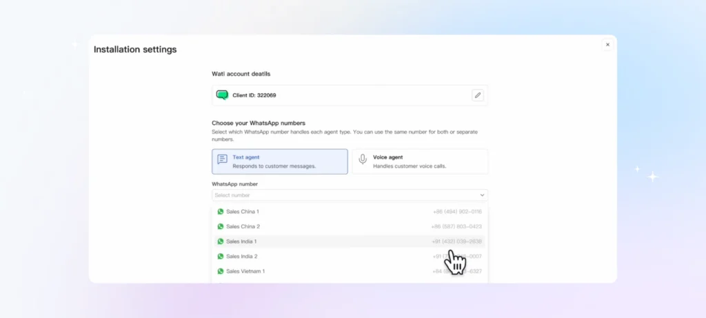reach out to qualified leads on whatsapp after initial interaction on website via voice agent