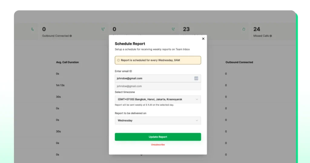 Click Schedule Report to check the details