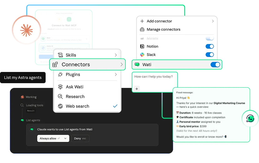 Manage agents from Claude or ChatGPT